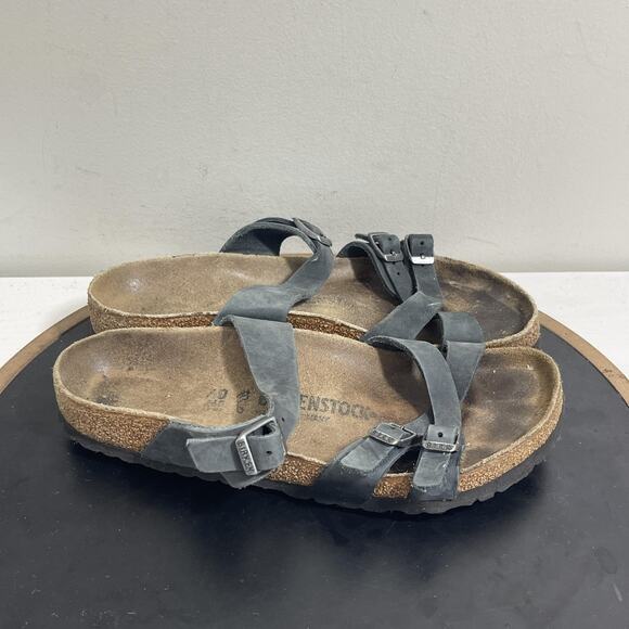 Birkenstock Mayari Sandals Womens Size 9 40 Leather Cork Slip On Comfort Shoes - Picture 1 of 12
